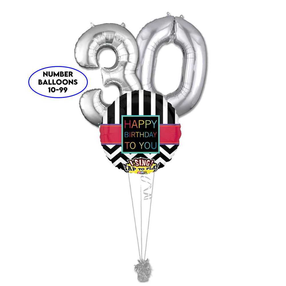 Singing Happy Birthday Bouquet with Numbers