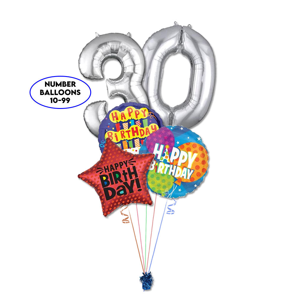 Birthday Bouquet with Numbers