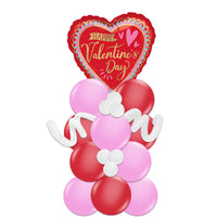 Happy Valentine's Day Balloon Tower