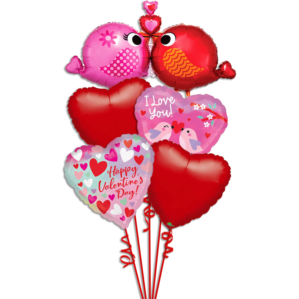 Love Birds Valentine Balloon Bouquet